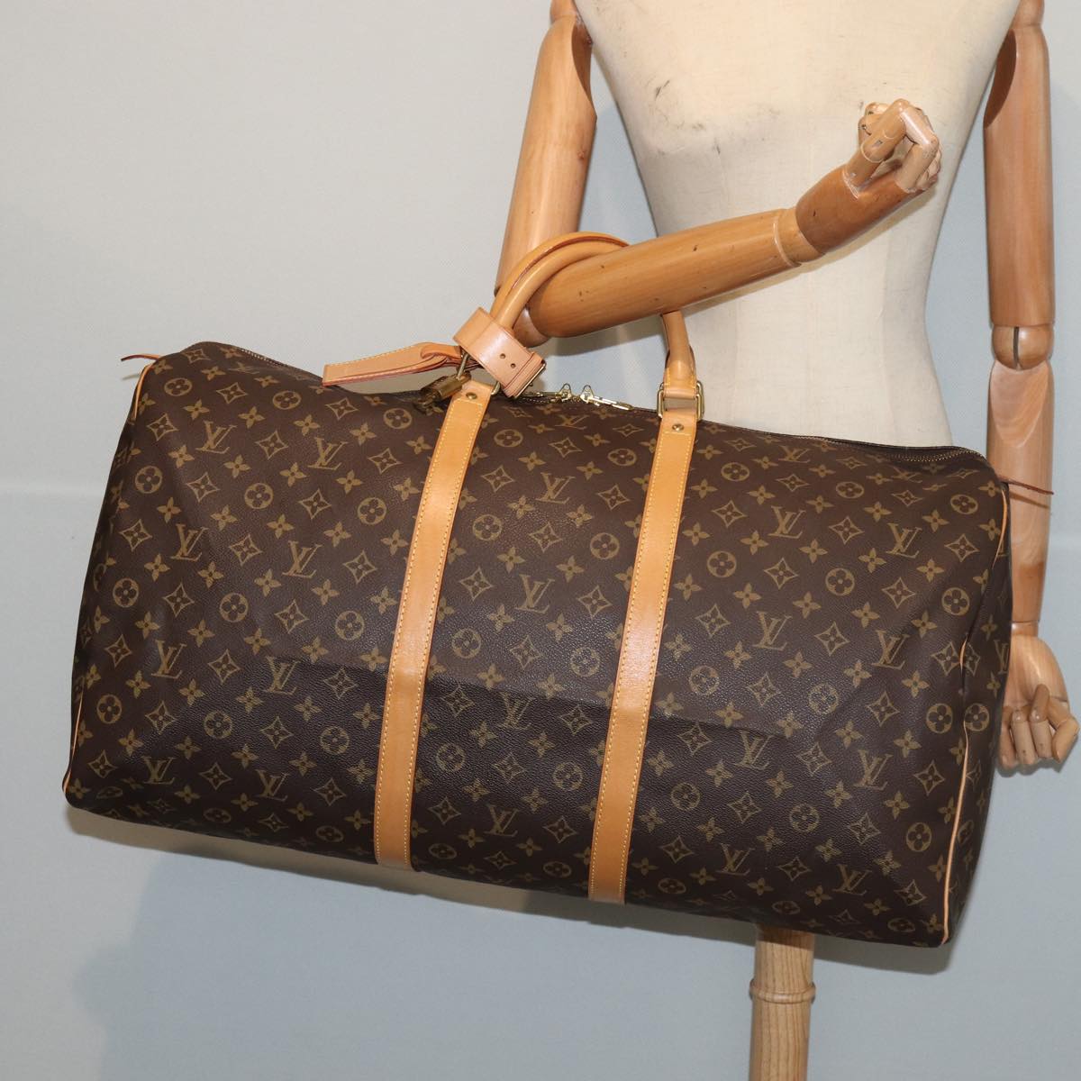 LOUIS VUITTON Monogram Keepall 60 Boston Bag M41422 LV 83728
