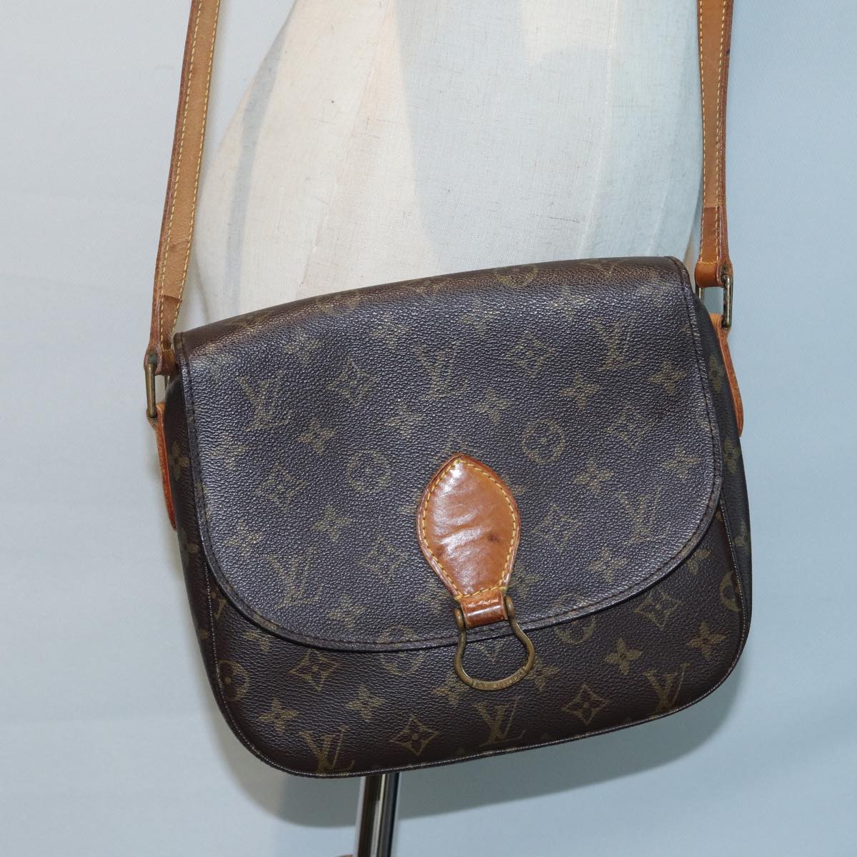 LOUIS VUITTON Monogram Saint Cloud GM Shoulder Bag M51242 LV 83785