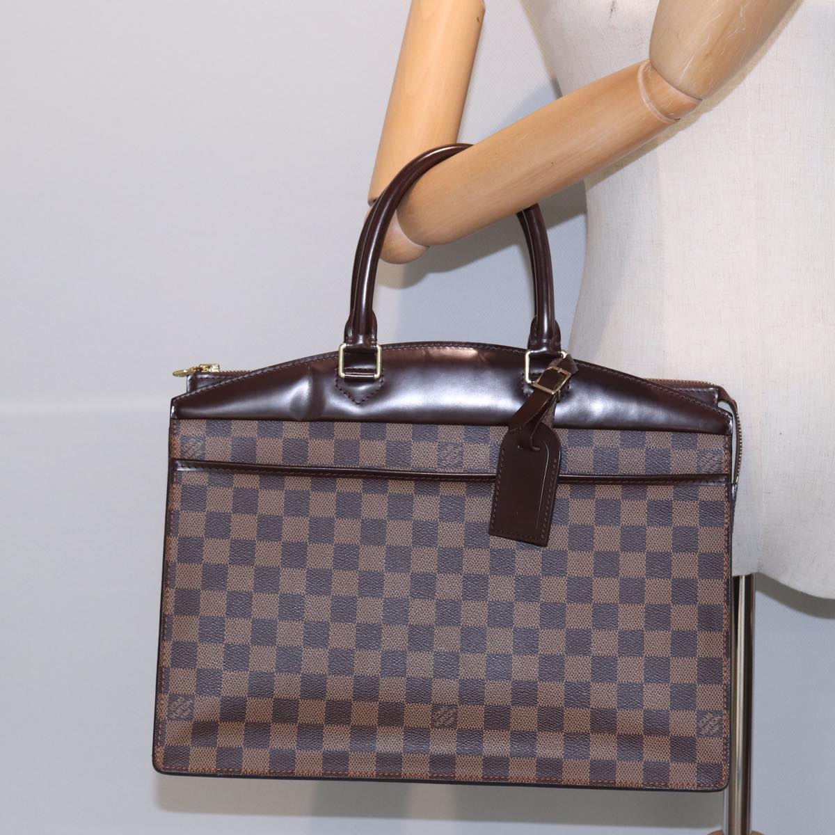 LOUIS VUITTON Damier Ebene Riviera Hand Bag N48022 LV 83884A