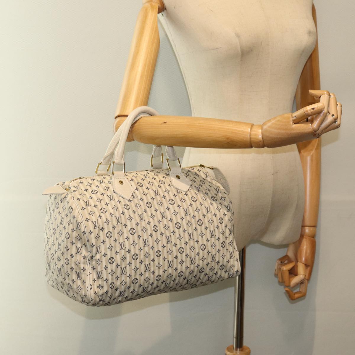 LOUIS VUITTON Monogram Mini Lin Croisette Speedy 30 Hand Bag M95500 83893