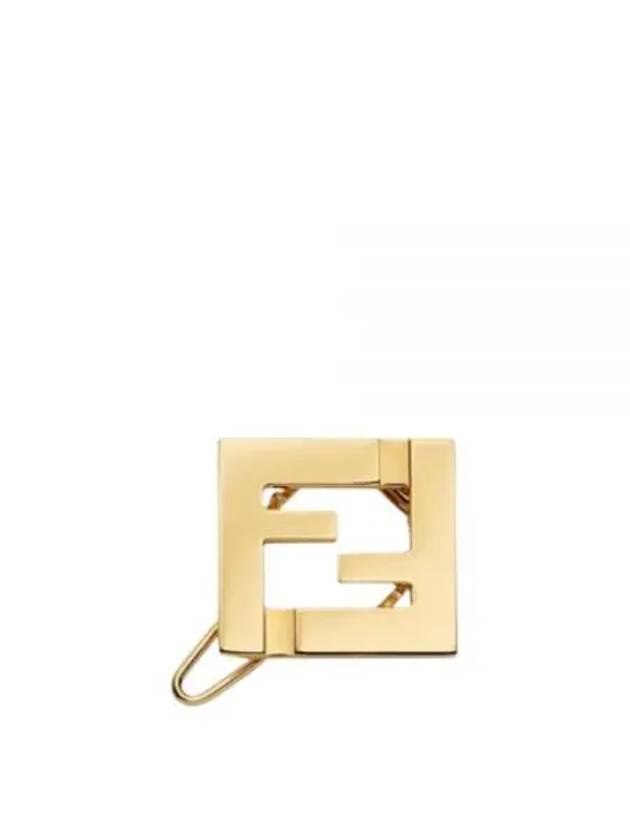 Luxury Fendi Forever Metal Hair Clip Gold