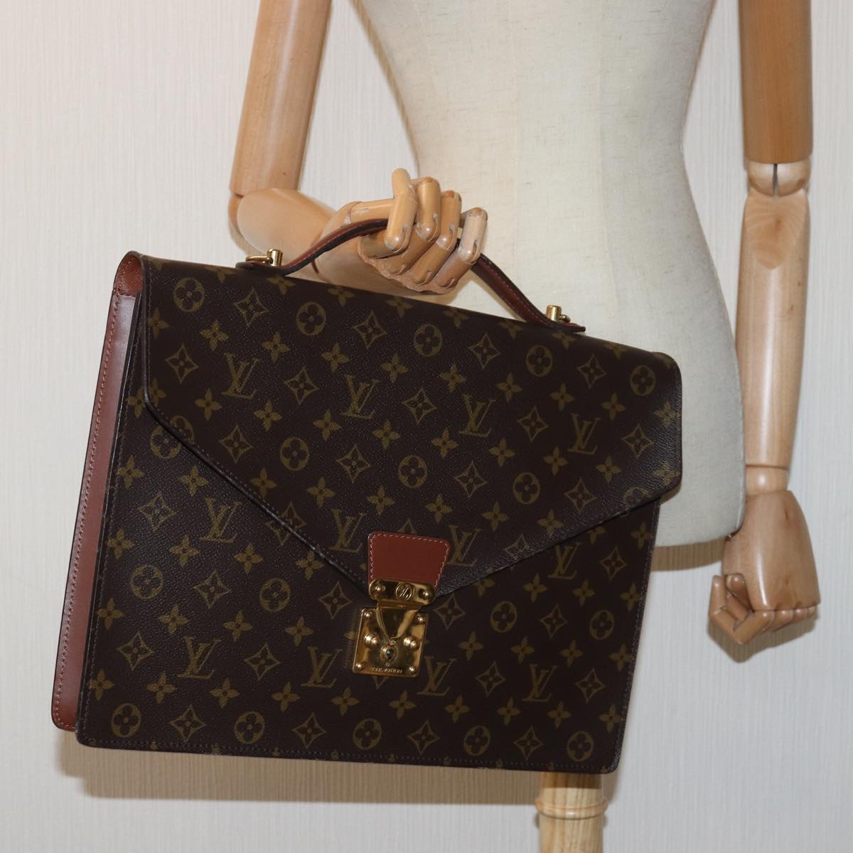 LOUIS VUITTON Monogram PorteDocuments Bandouliere Business Bag M53338 84036