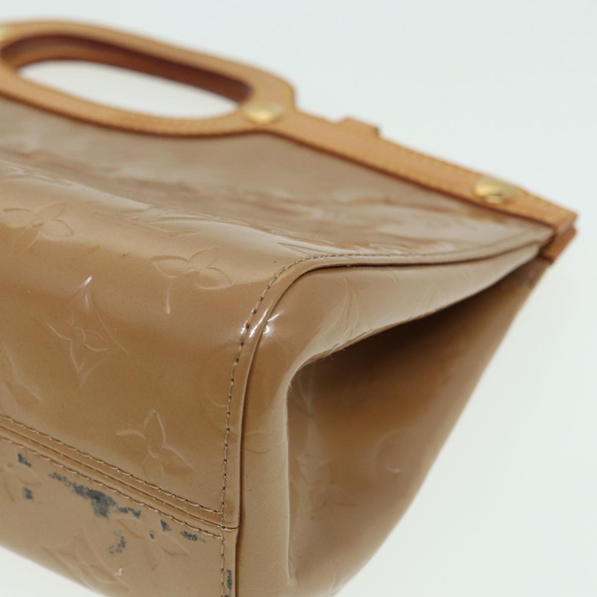 LOUIS VUITTON Vernis Roxbury Drive Hand Bag 2Way Noisette M91391 LV 84043
