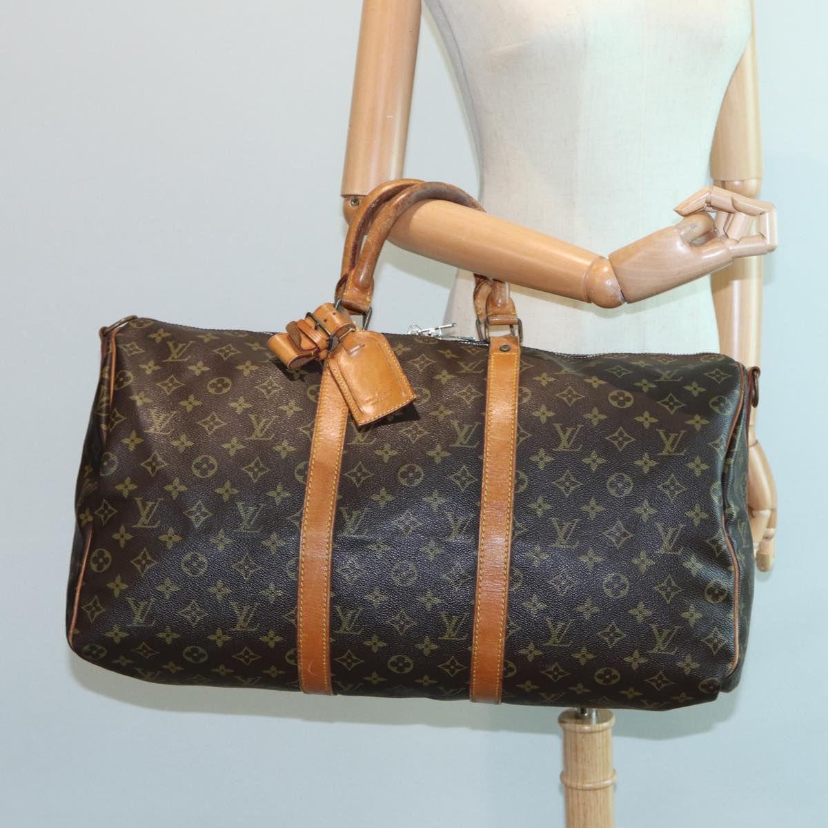 LOUIS VUITTON Monogram Keepall Bandouliere 50 Boston Bag M41416 LV 84057