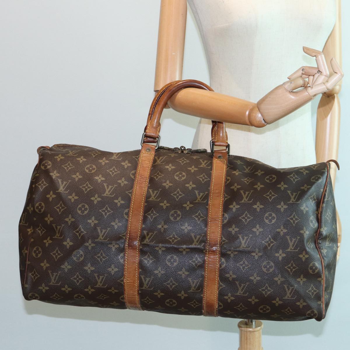 LOUIS VUITTON Monogram Keepall 50 Boston Bag M41426 LV 84066