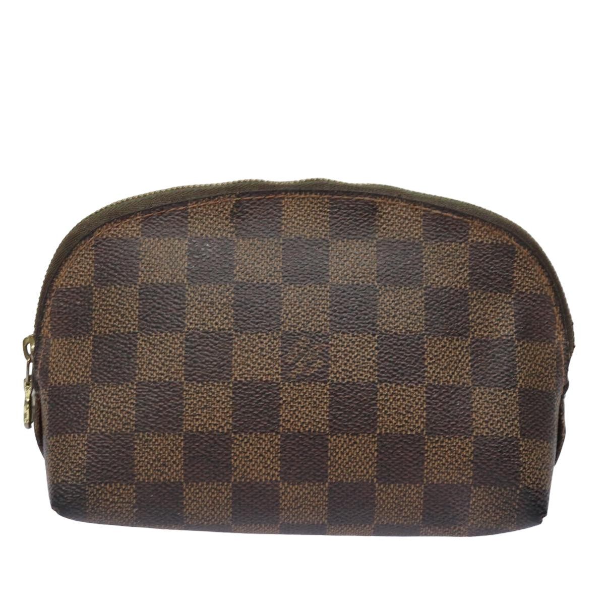 LOUIS VUITTON Damier Ebene Pochette Cosmetic PM Pouch N47516 LV 84077