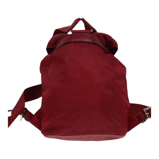 Luxury Prada Backpack Nylon Red Silver 84094