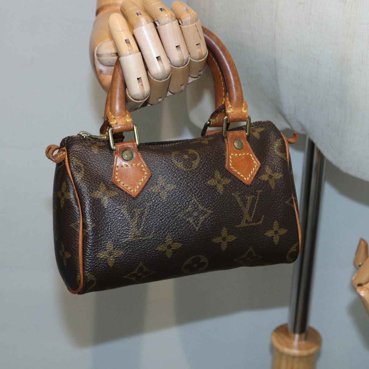 LOUIS VUITTON Monogram Mini Speedy Hand Bag M41534 LV 84150