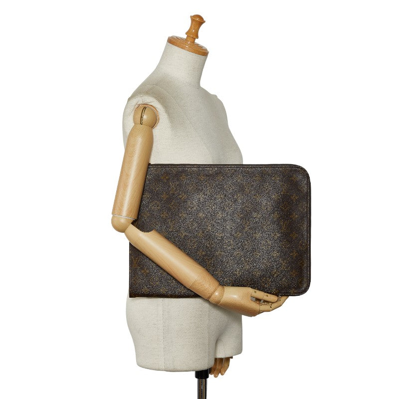 Louis Vuitton Monogram Posh Document Backpack Briefcase M53456 Brown PVC Leather Louis Vuitton