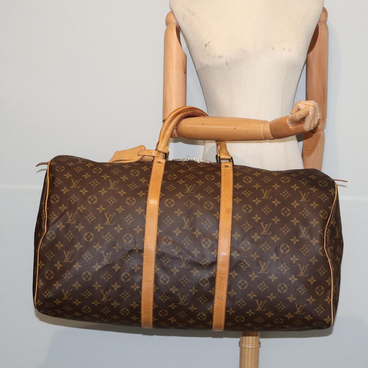 LOUIS VUITTON Monogram Keepall 60 Boston Bag M41422 LV 84202