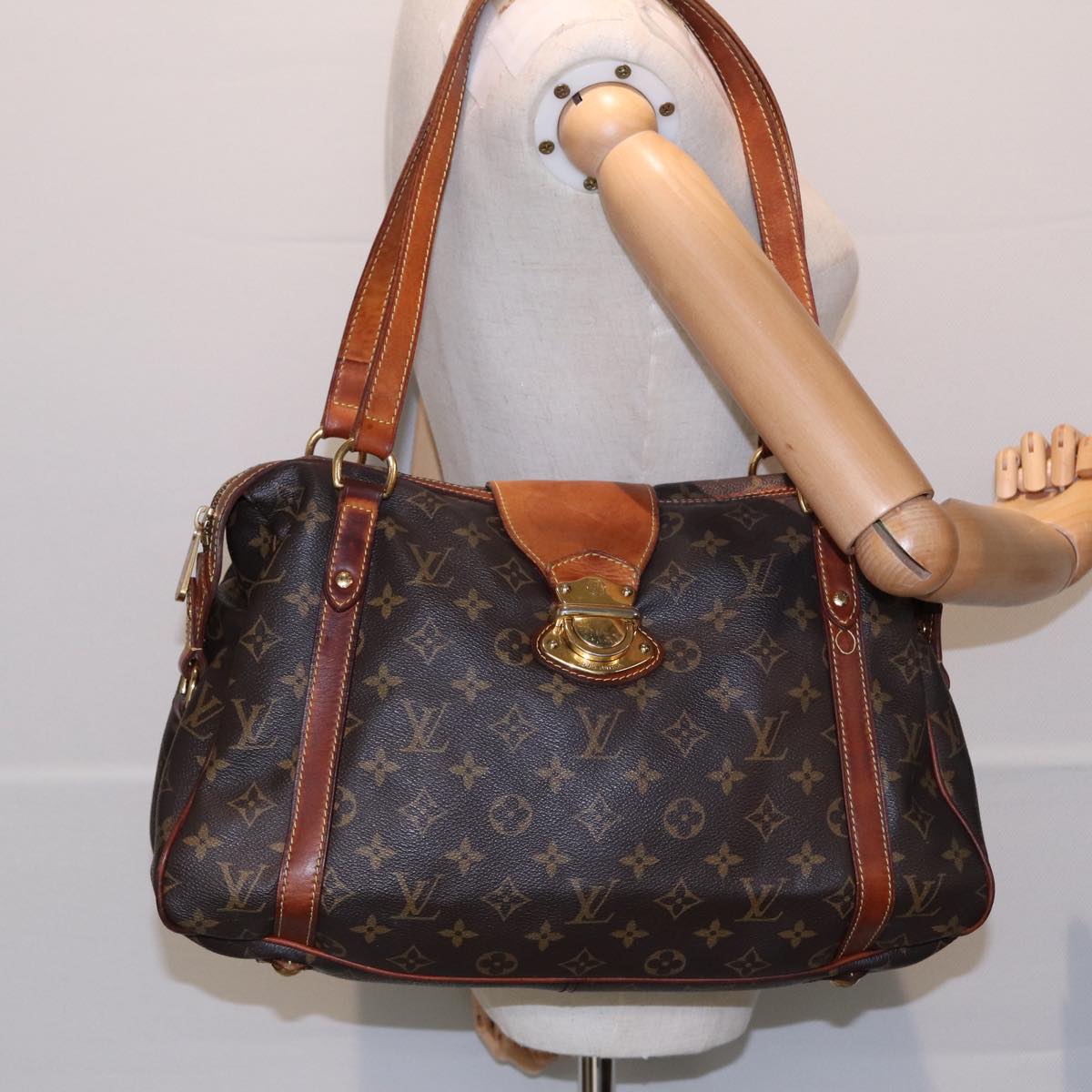 LOUIS VUITTON Monogram Stresa PM Tote Bag N42220 LV 84276
