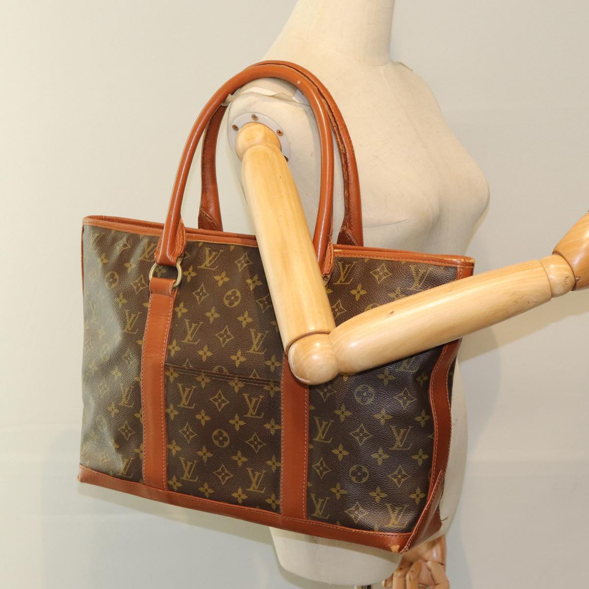 LOUIS VUITTON Monogram Sac Weekend PM Tote Bag M42425 LV 84285