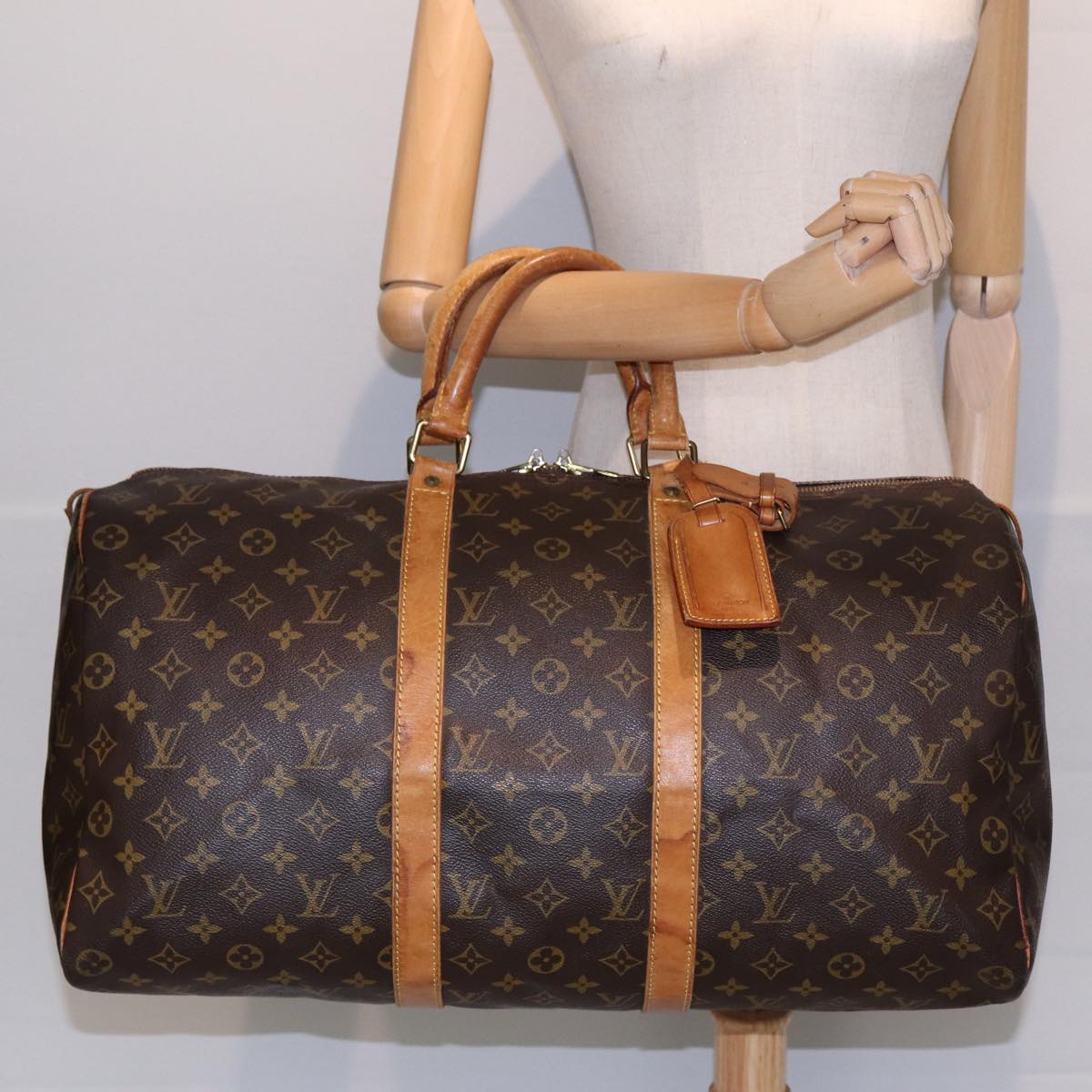 LOUIS VUITTON Monogram Keepall 50 Boston Bag M41426 LV 84334
