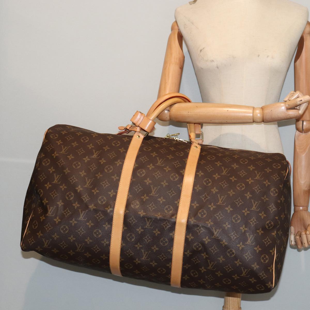 LOUIS VUITTON Monogram Keepall 60 Boston Bag M41422 LV 84336