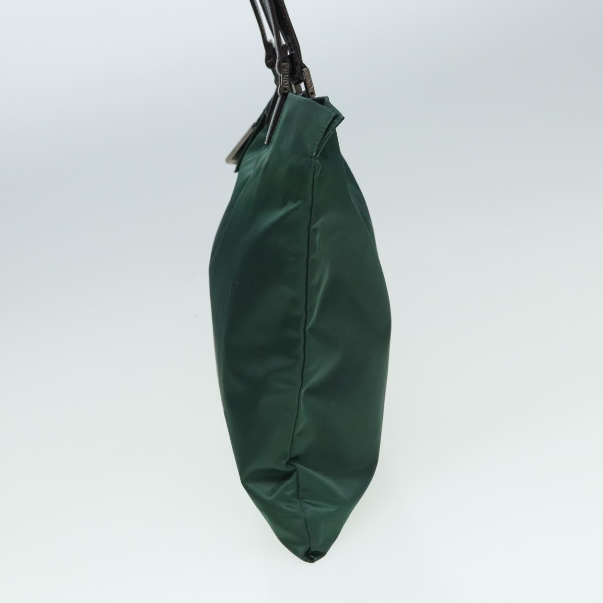 Luxury Fendi Tote Bag Nylon Leather Green Brown84445