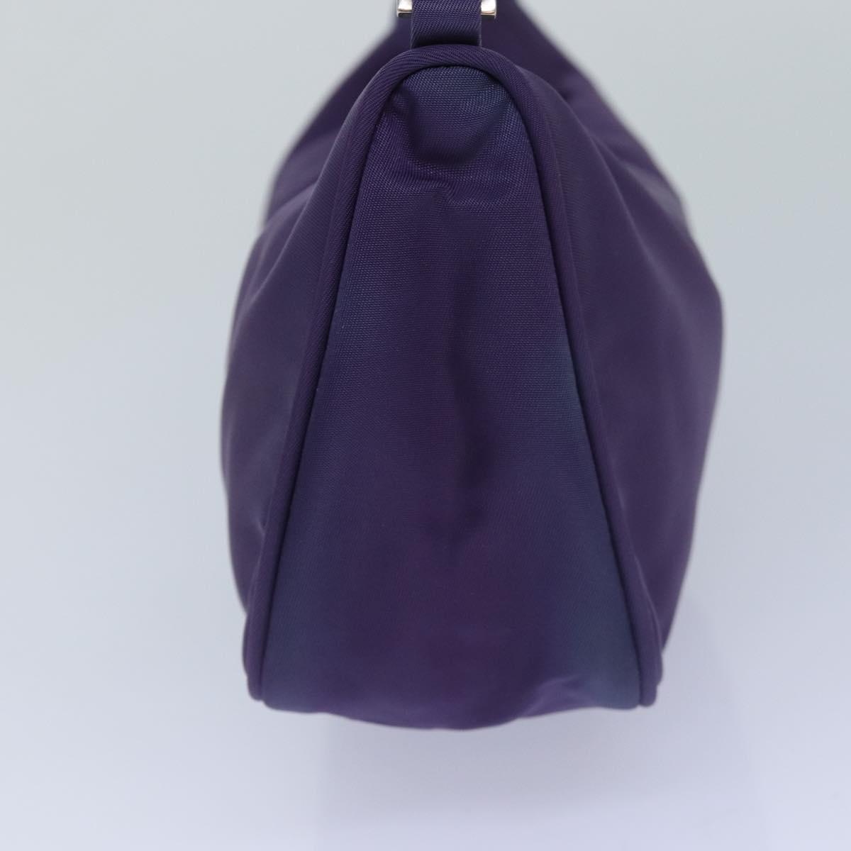 Luxury Prada Accessory Pouch Nylon Purple Silver 84541