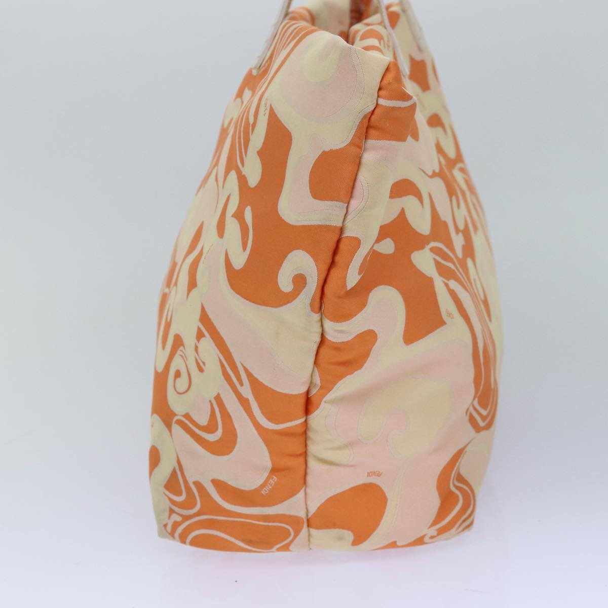 Luxury Fendi Tote Bag Canvas Orange Gold84555