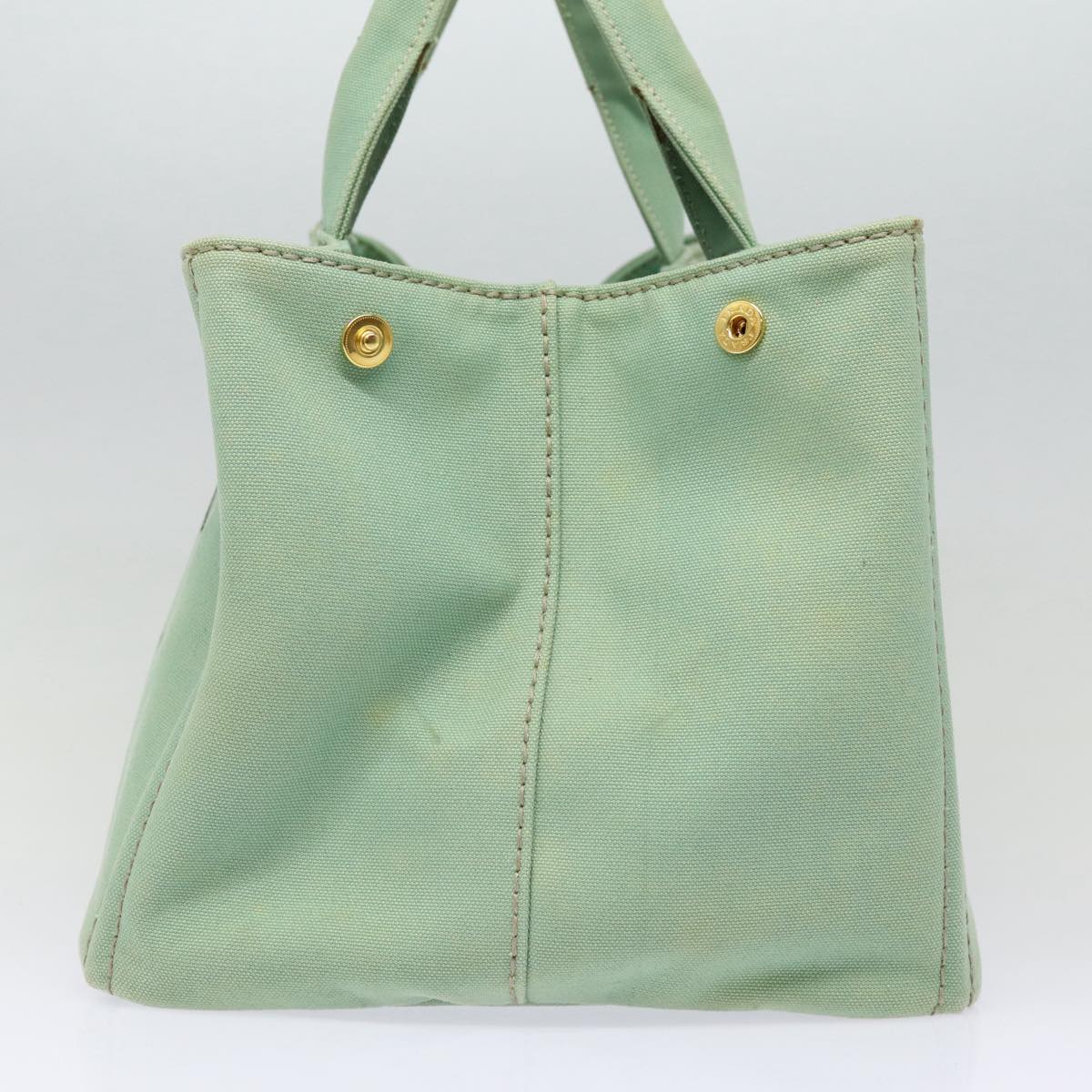 Luxury Prada Canapa GM Hand Bag Canvas Gold Green 84590