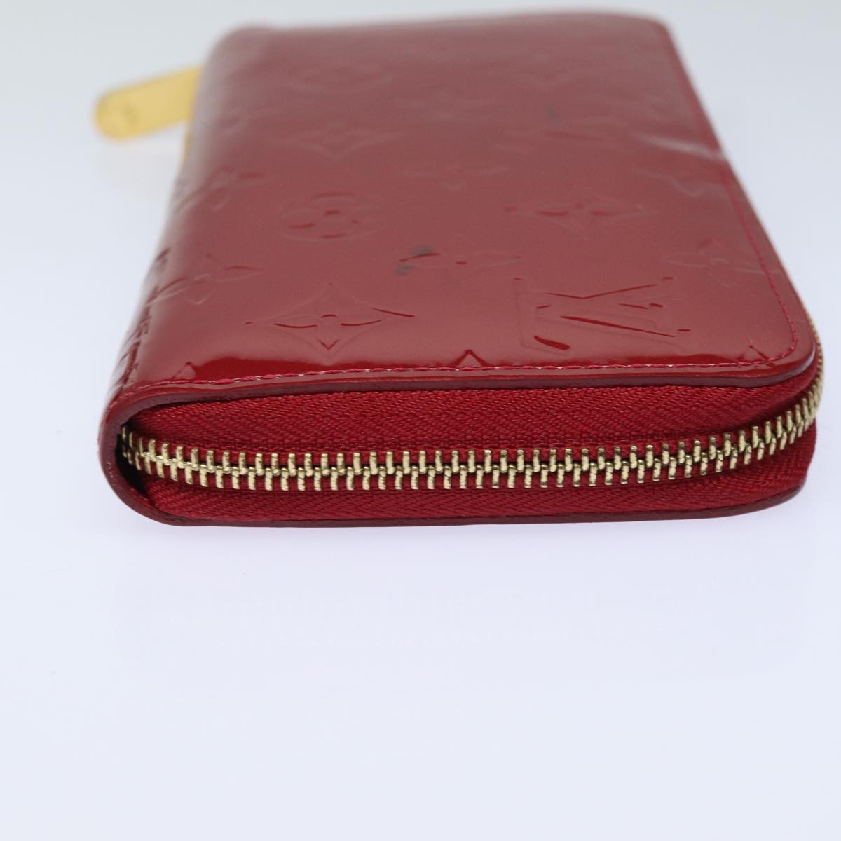 LOUIS VUITTON Monogram Vernis Zippy Wallet Long Wallet Red M91981 LV 84592