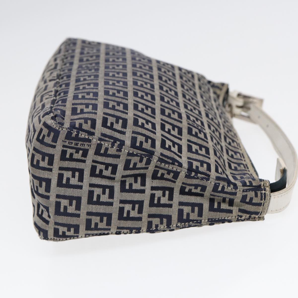 Luxury Fendi Zucchino Canvas Accessory Pouch Navy84615
