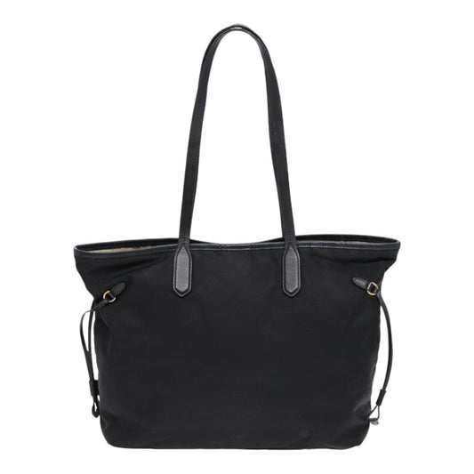 Luxury Prada Tote Bag Nylon Black Gold 84619