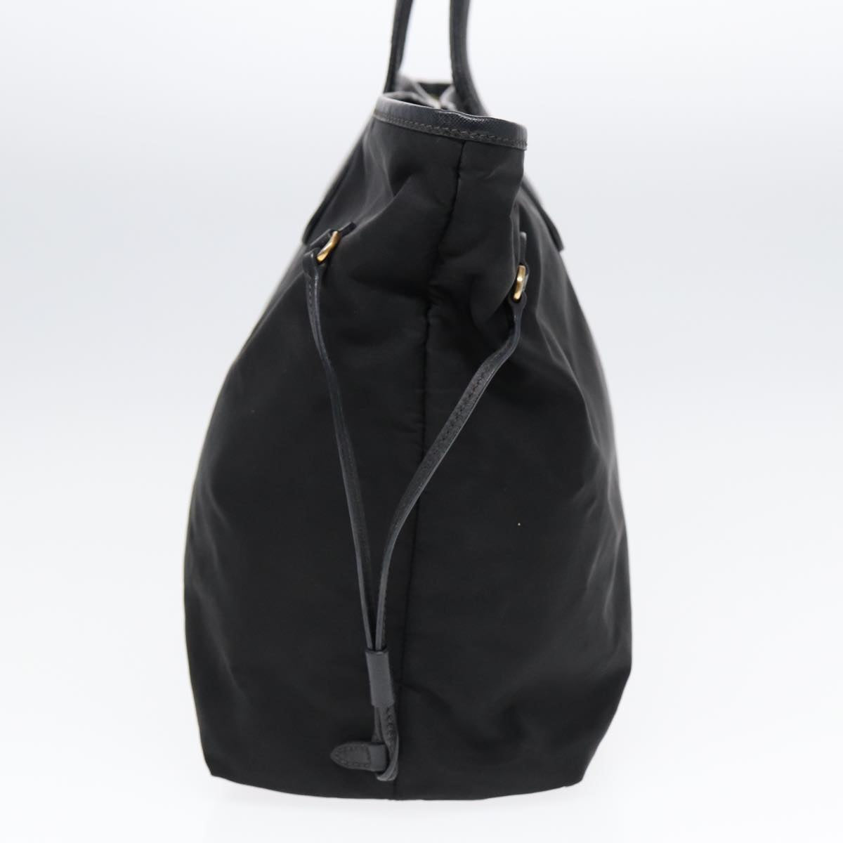 Luxury Prada Tote Bag Nylon Black Gold 84619