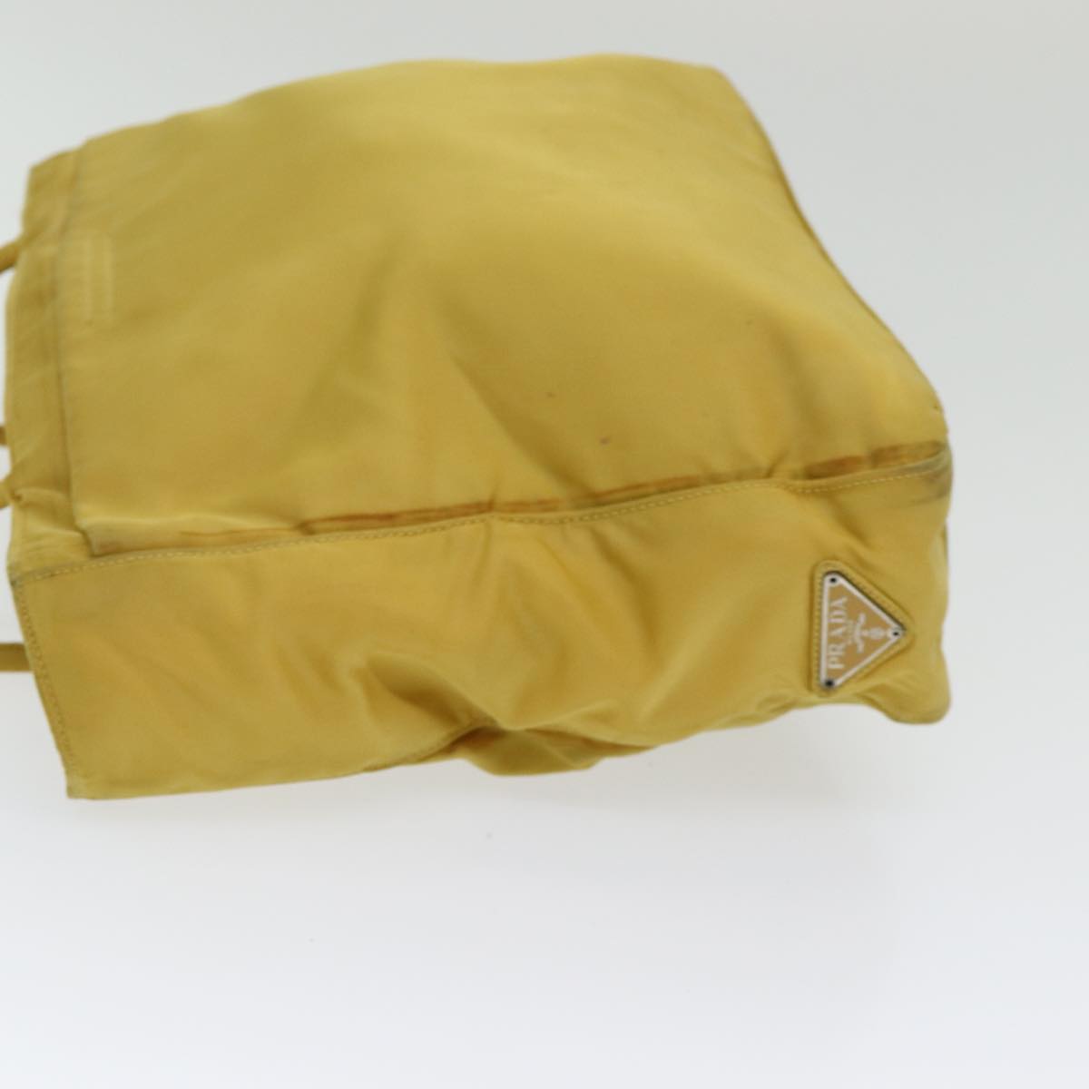 Luxury Prada Tote Bag Nylon Yellow Silver 84670