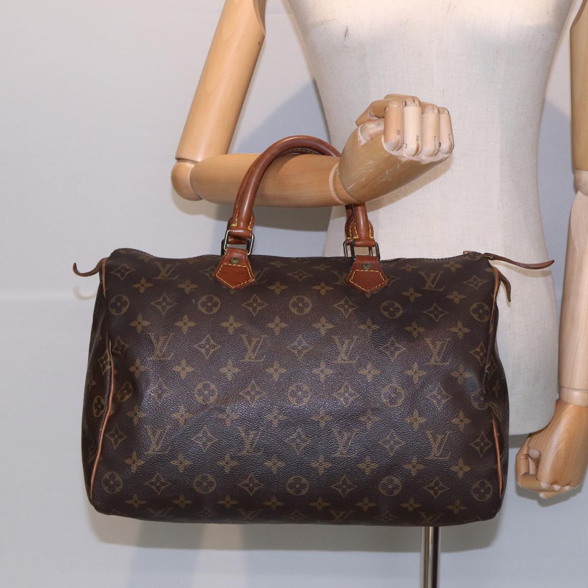 LOUIS VUITTON Monogram Speedy 35 Hand Bag M41524 LV 84802