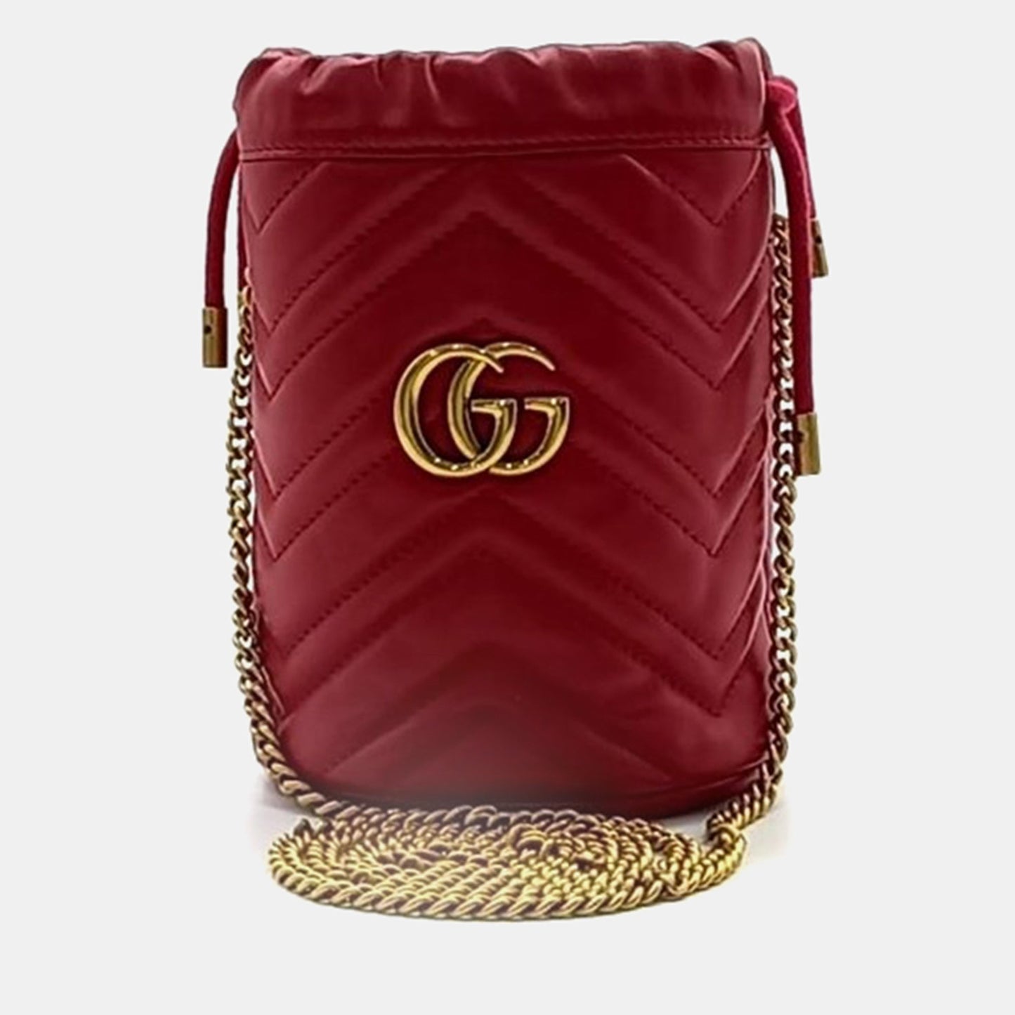 Luxury Gucci Trending 2025 Calfskin Matelasse Mini GG Marmont Bucket Bag