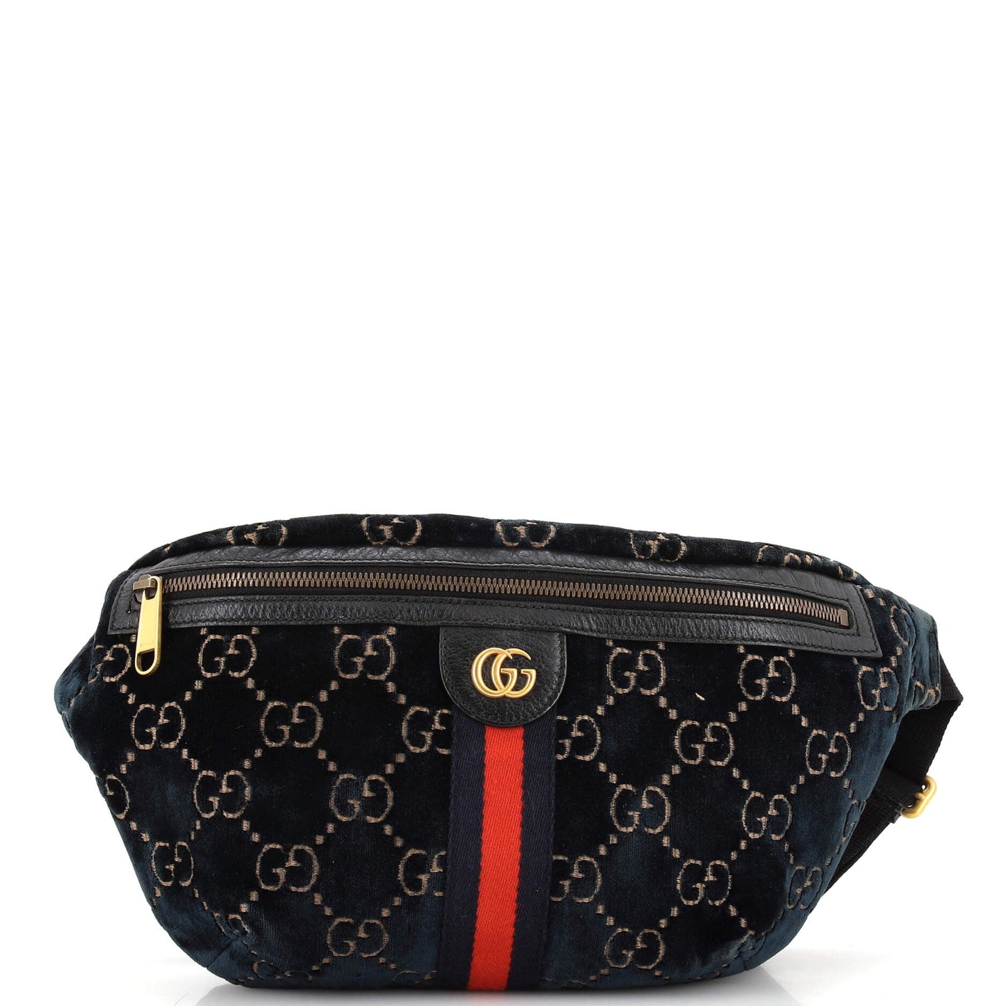 Luxury Gucci Trending 2025 Ophidia Zip Belt Bag GG Velvet