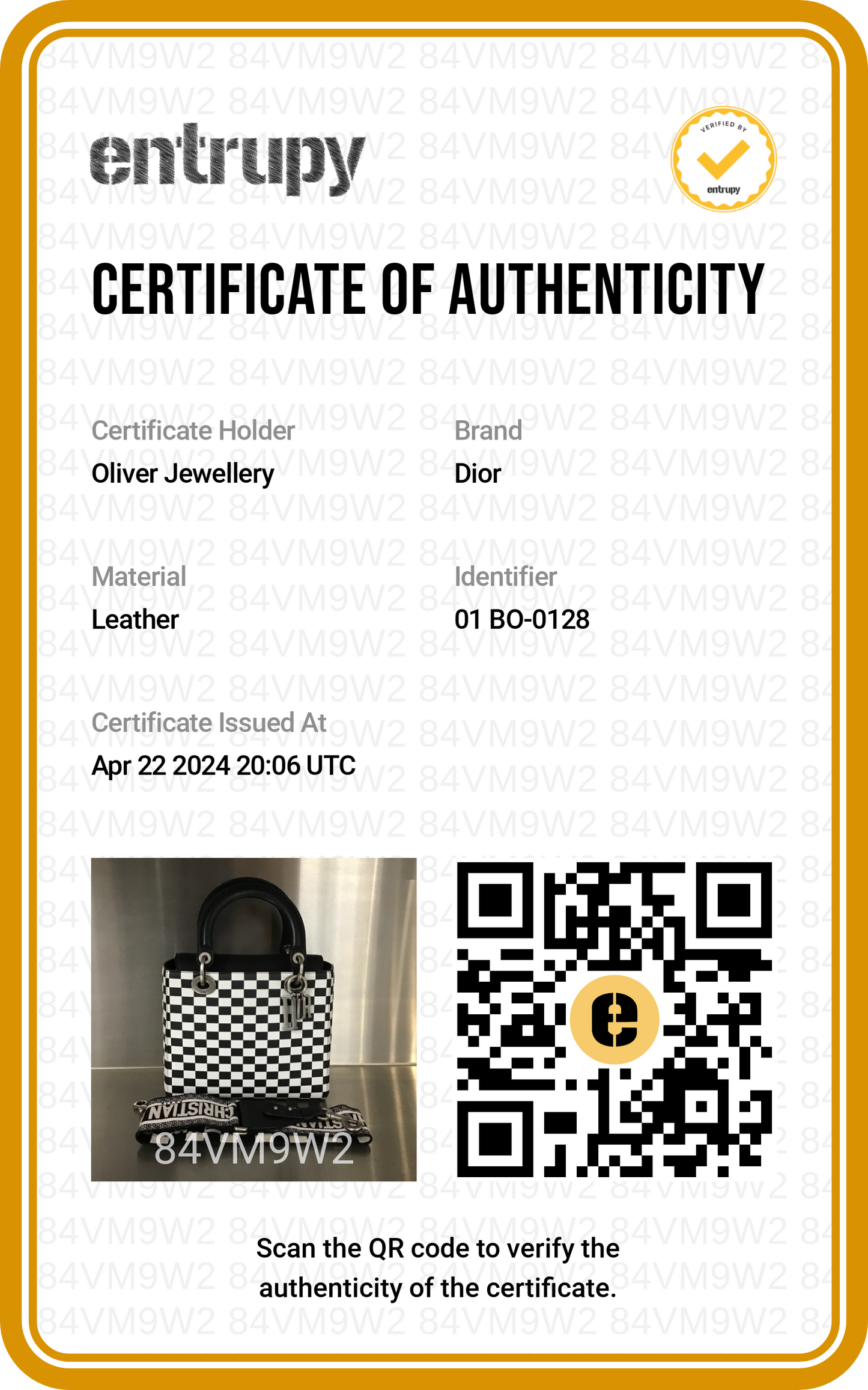 Christian Dior Black & White Check Print Leather Medium Lady Dior Bag