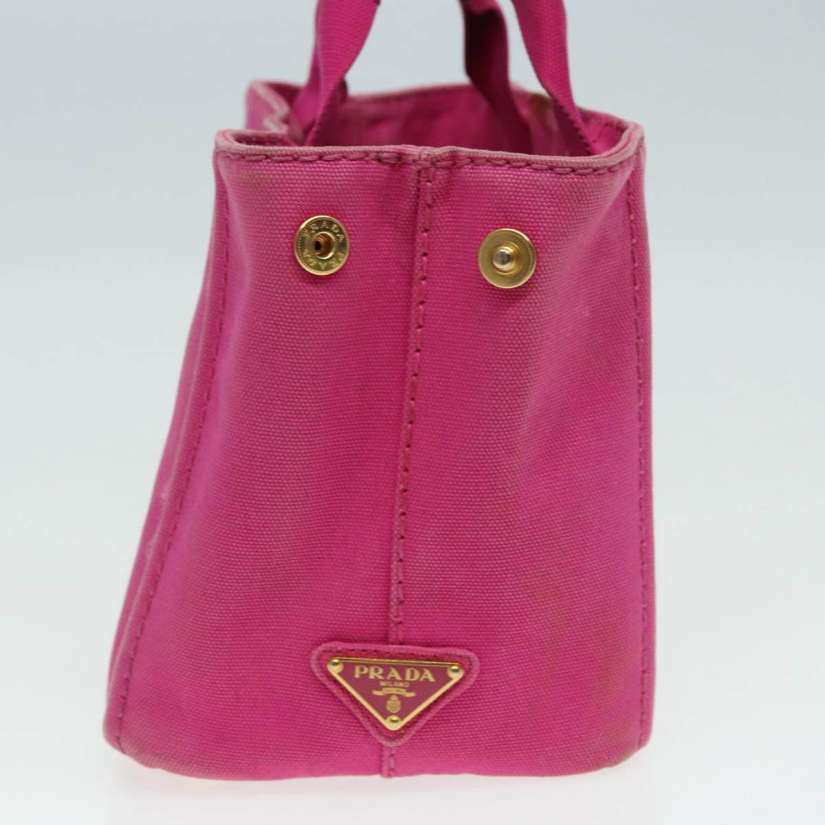 Luxury Prada Canapa PM Hand Bag Canvas Pink 85061
