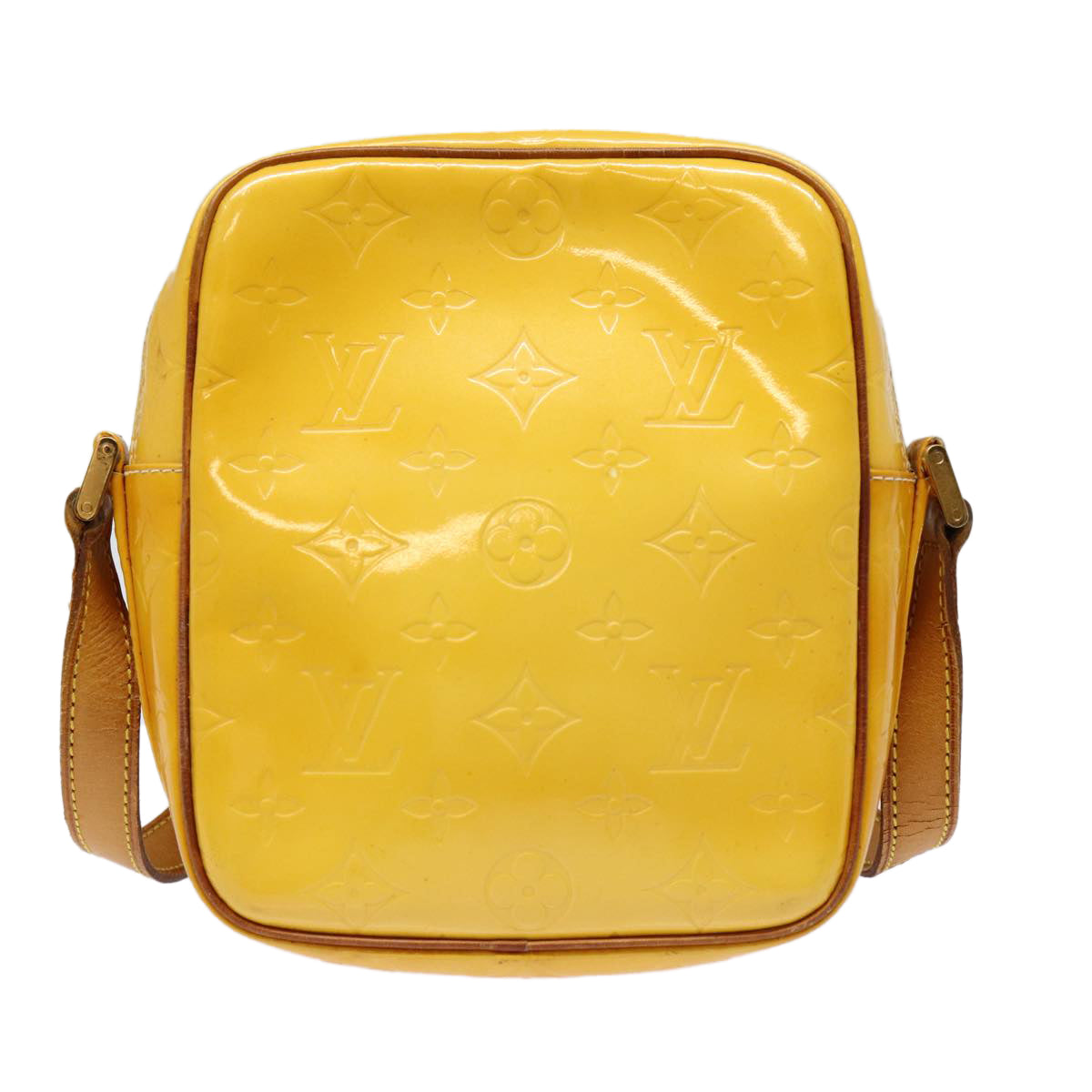 LOUIS VUITTON Monogram Vernis Wooster Shoulder Bag Yellow M91075 LV 85174