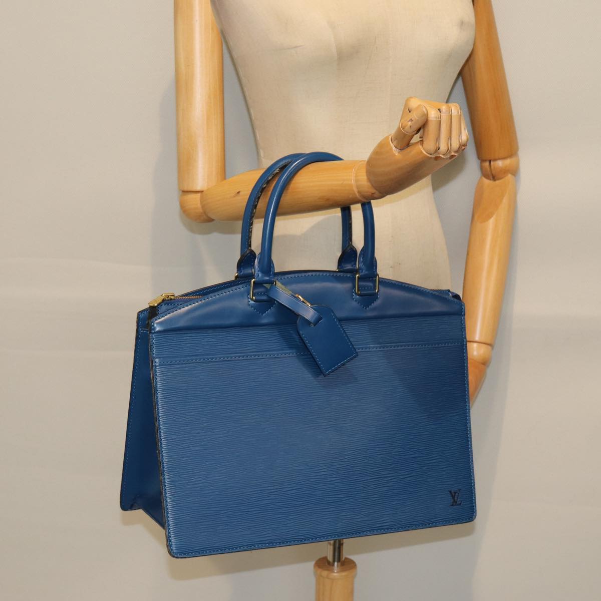 LOUIS VUITTON Epi Riviera Hand Bag Blue M48185 LV 85253