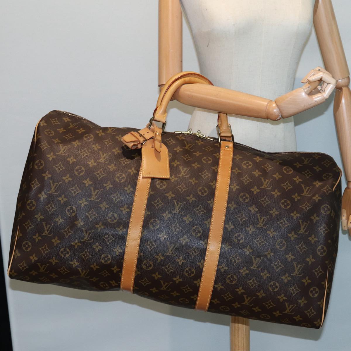 LOUIS VUITTON Monogram Keepall 60 Boston Bag M41422 LV 85278