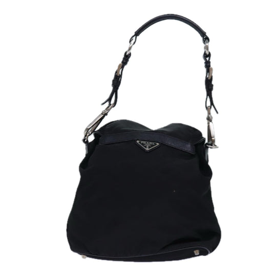 Luxury Prada Backpack Nylon Black Silver 85289