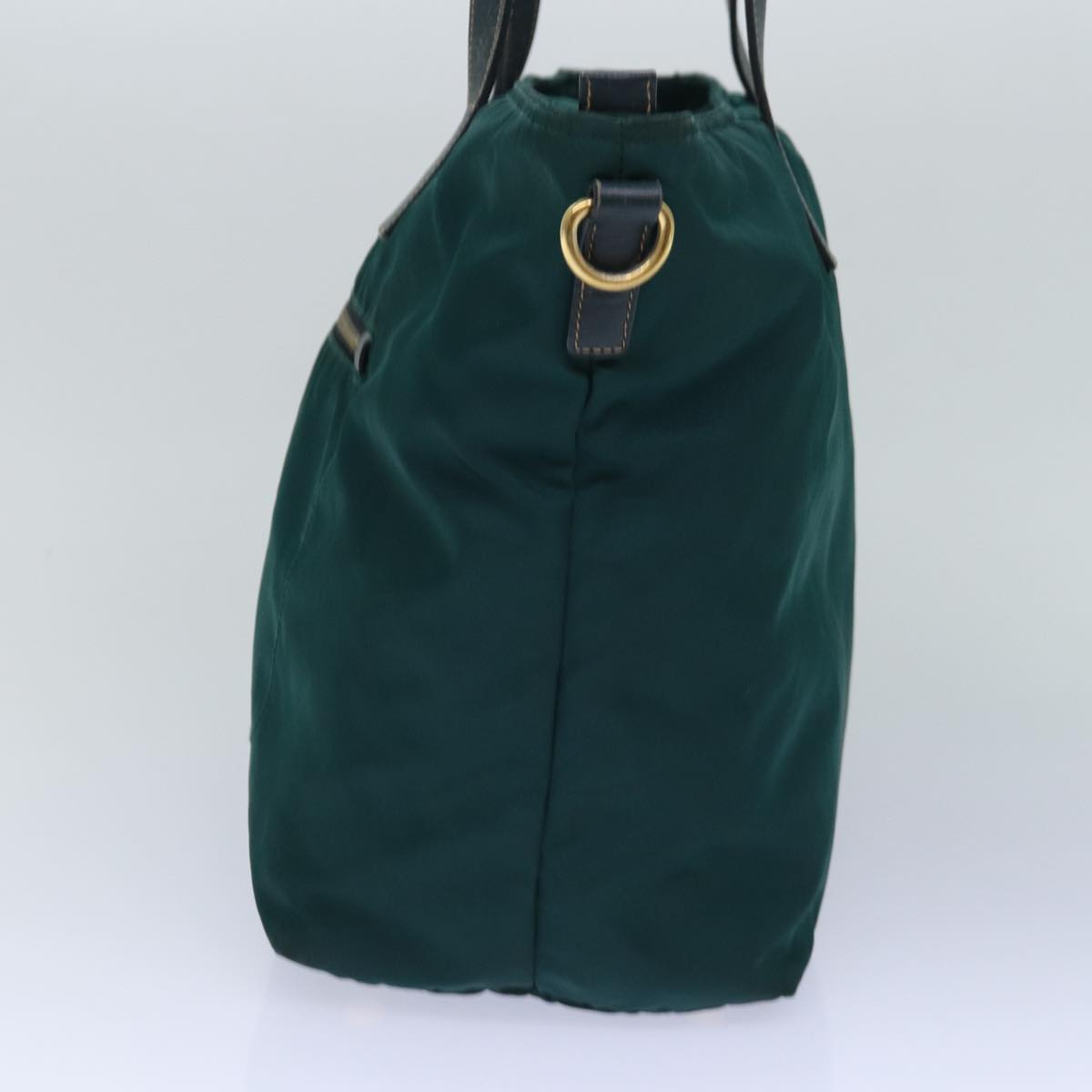 Luxury Prada Tote Bag Nylon 2way Khaki Gold 85294
