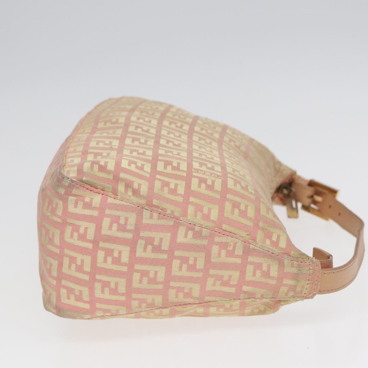Luxury Fendi Zucchino Canvas Hand Bag Pink Gold85309