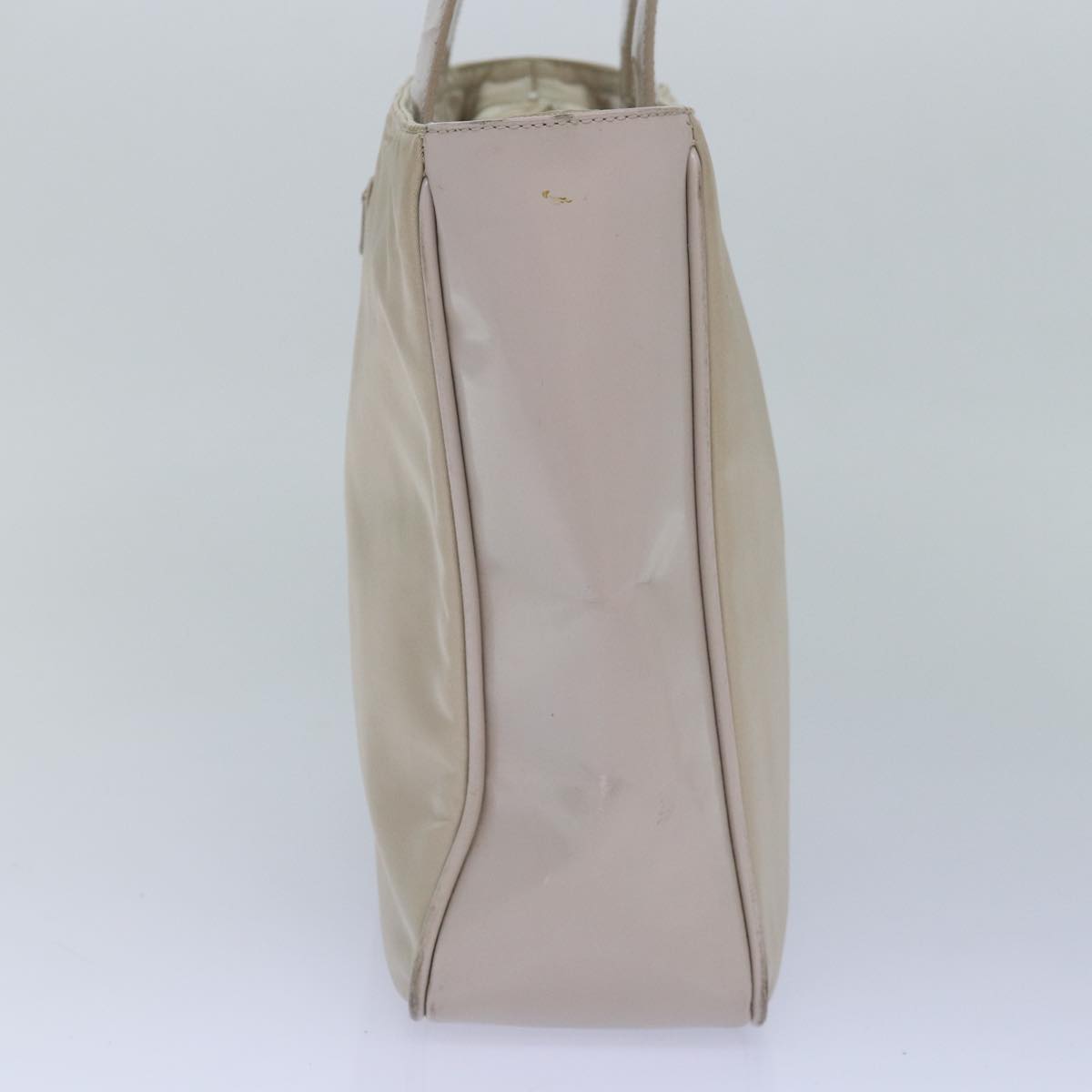 Luxury Prada Tote Bag Enamel nylon Silver White 85365