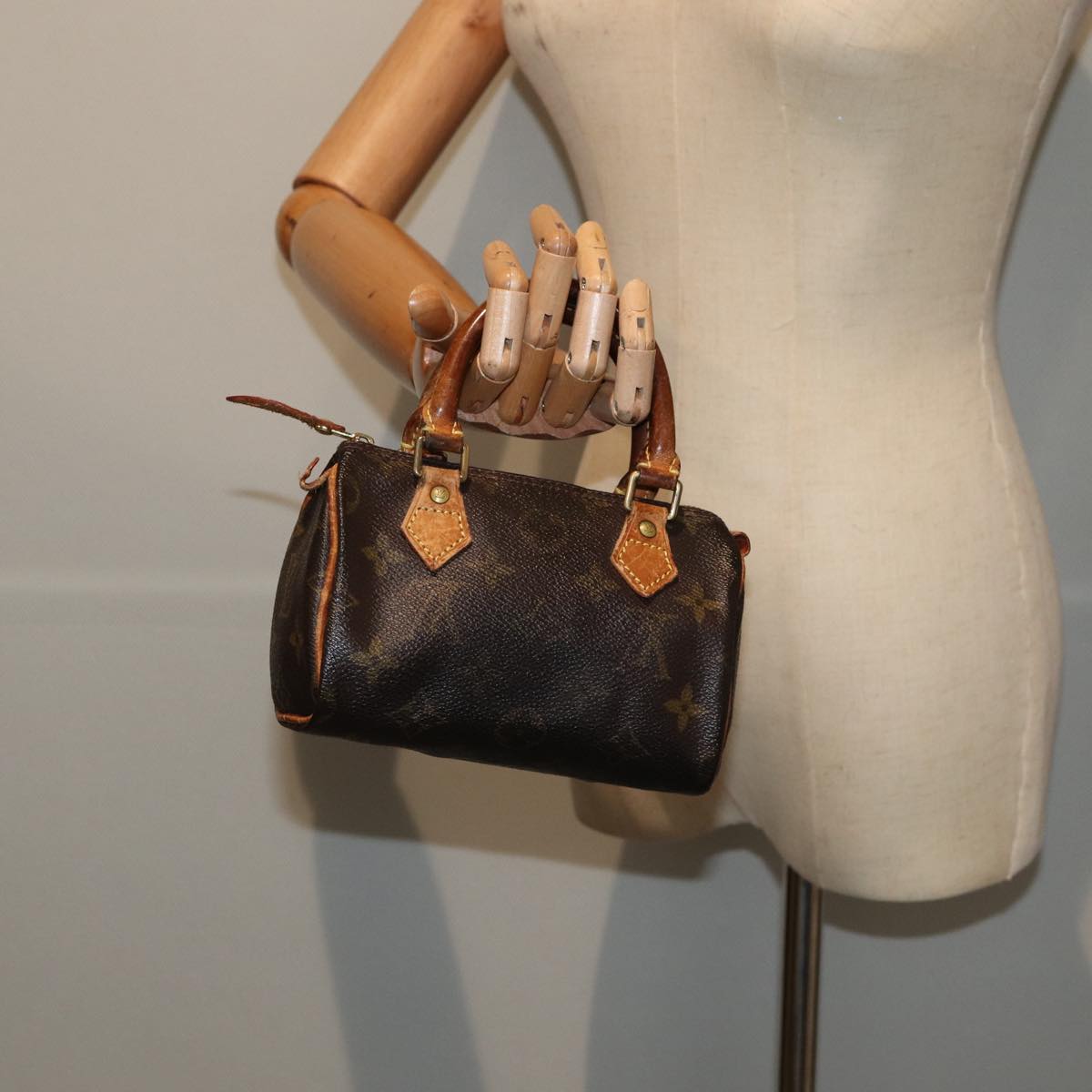 LOUIS VUITTON Monogram Mini Speedy Hand Bag M41534 LV 85420