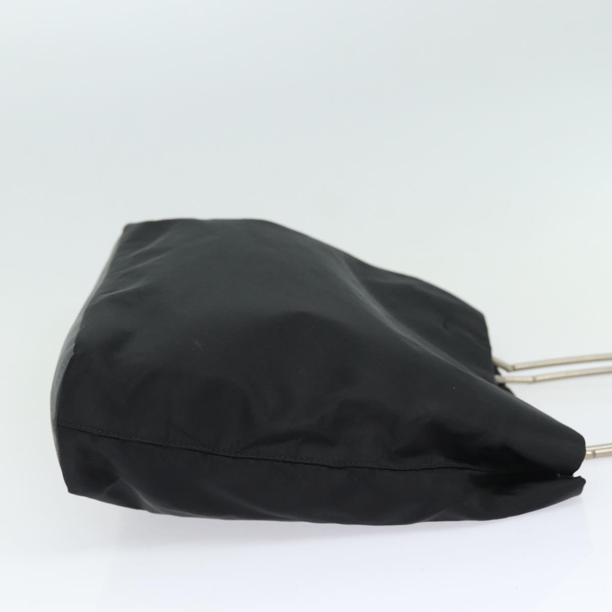 Luxury Prada Tote Bag Nylon Black Silver 85538