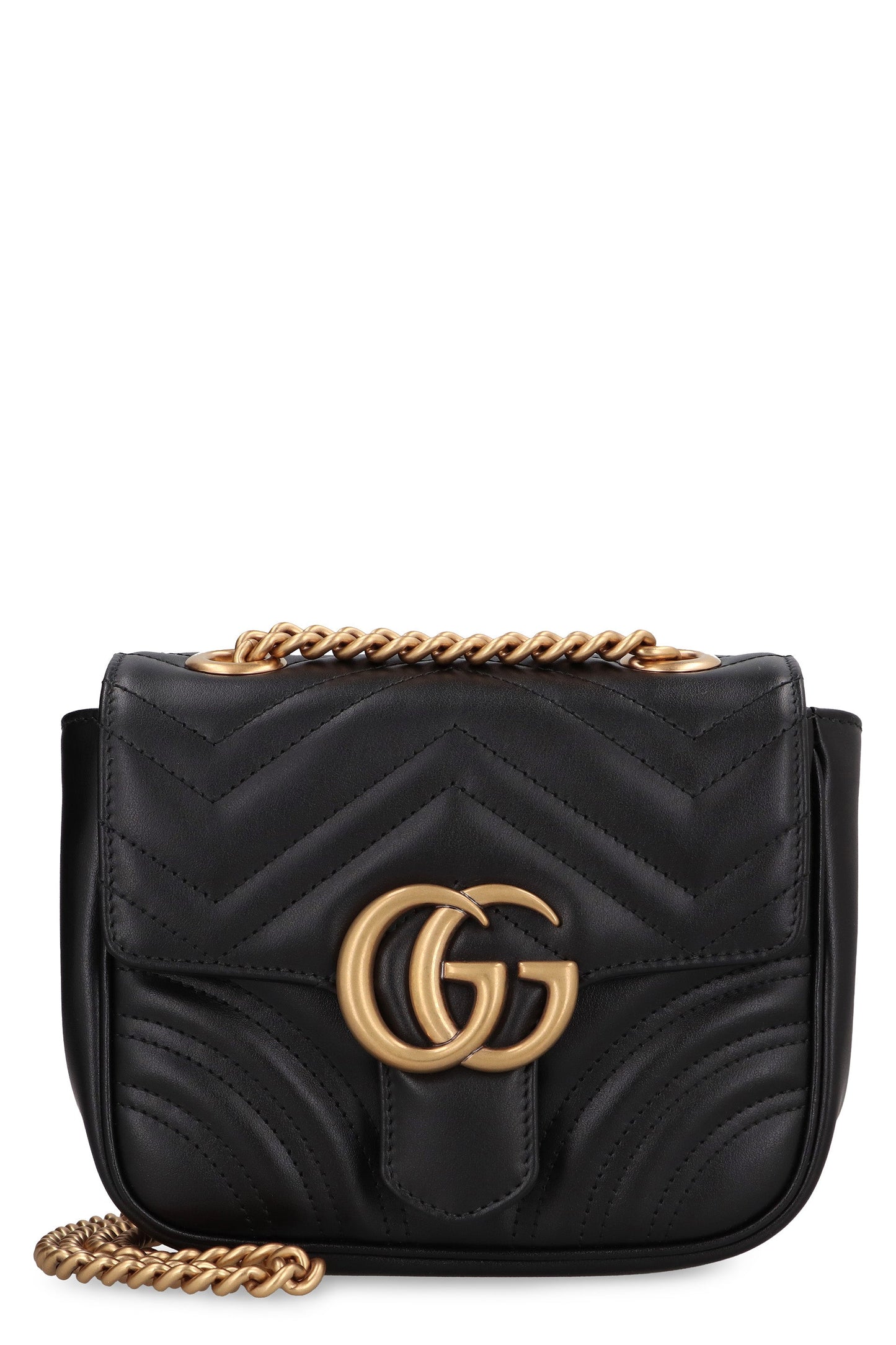 Luxury Gucci Trending 2025 Women's Gg Marmont Mini Shoulder Bag in Black | Size UNICA | 739682AABZC