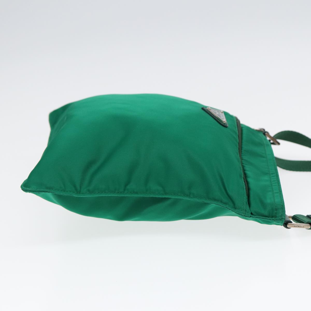 Luxury Prada Shoulder Bag Nylon Green Silver 85632