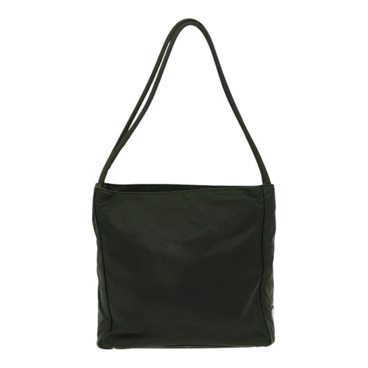 Luxury Prada Tote Bag Nylon Khaki Silver 85642