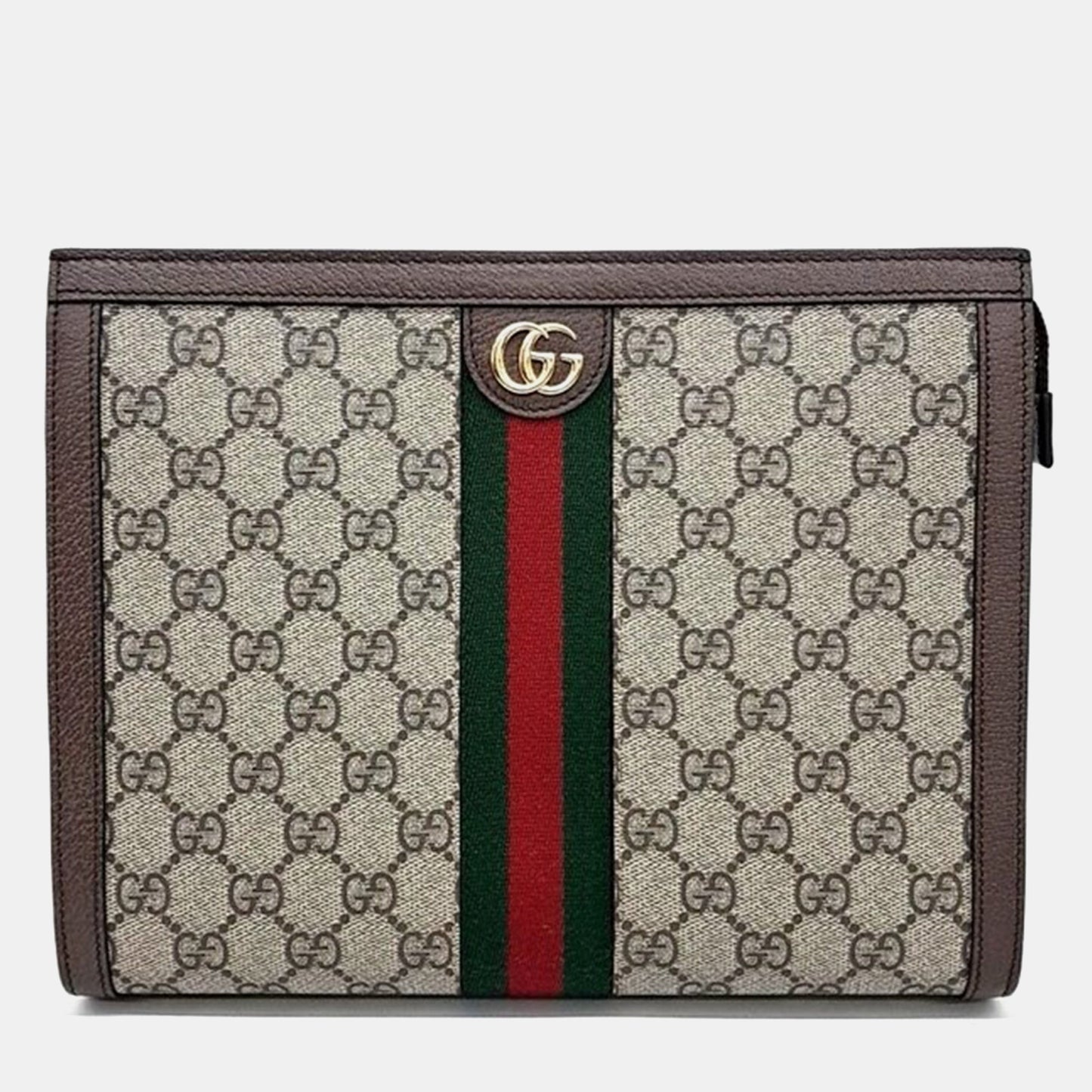 Luxury Gucci Trending 2025 Brown GG Canvas Web Ophidia Clutch