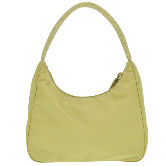 Luxury Prada Hand Bag Nylon Yellow Silver 85763