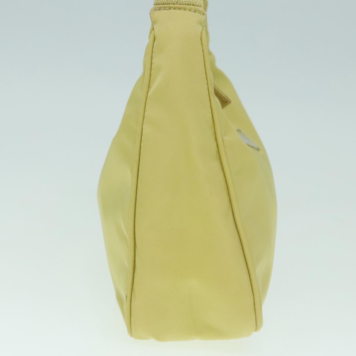 Luxury Prada Hand Bag Nylon Yellow Silver 85763