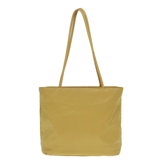 Luxury Prada Tote Bag Nylon Yellow Silver 85764
