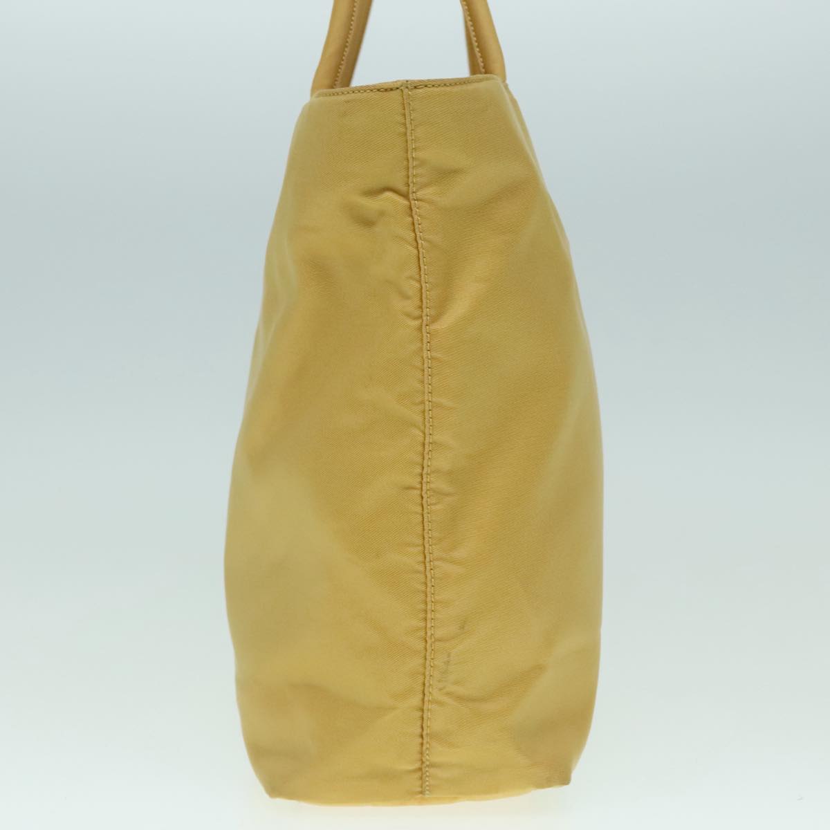 Luxury Prada Tote Bag Nylon Yellow Silver 85764