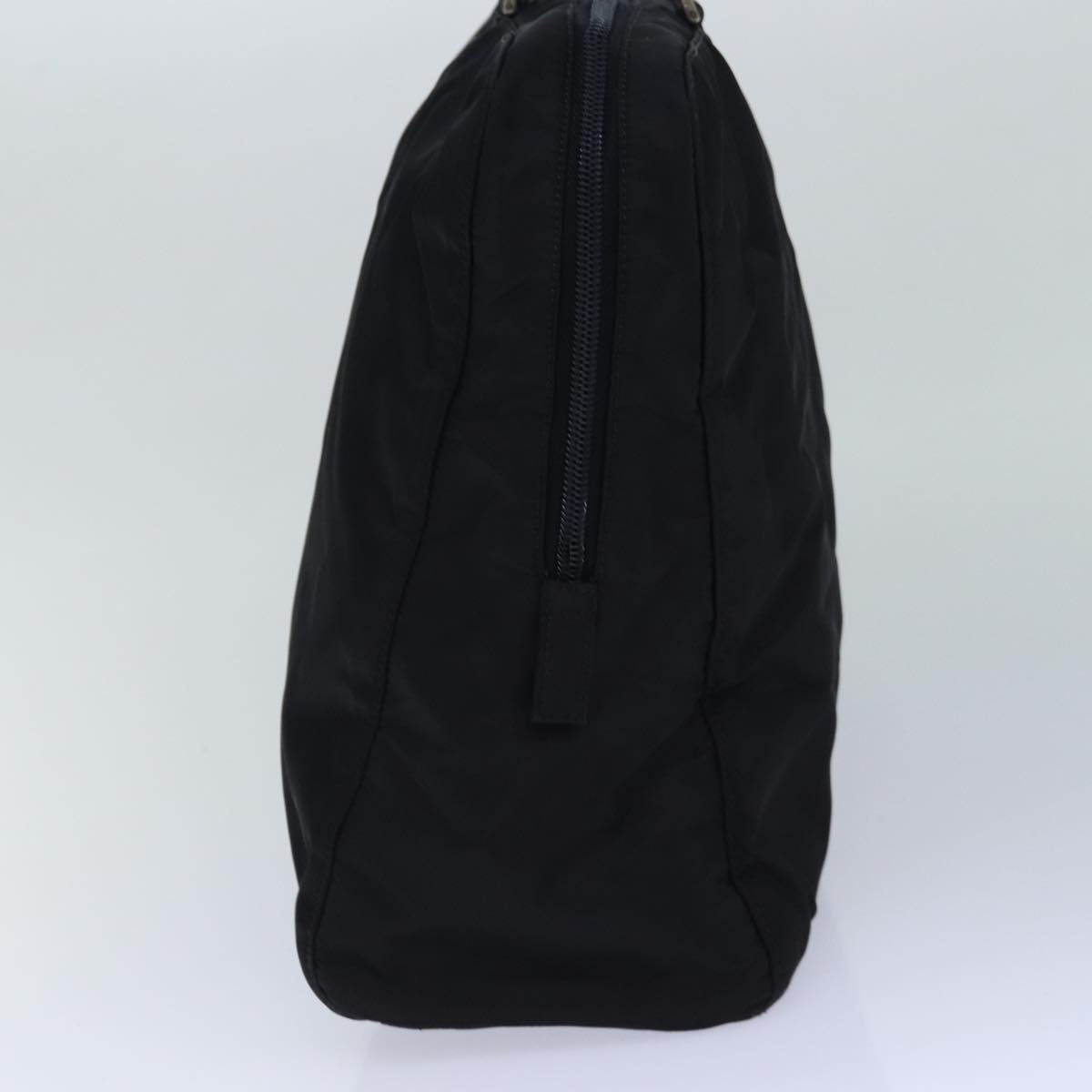 Luxury Prada Hand Bag Nylon Black Silver 85874
